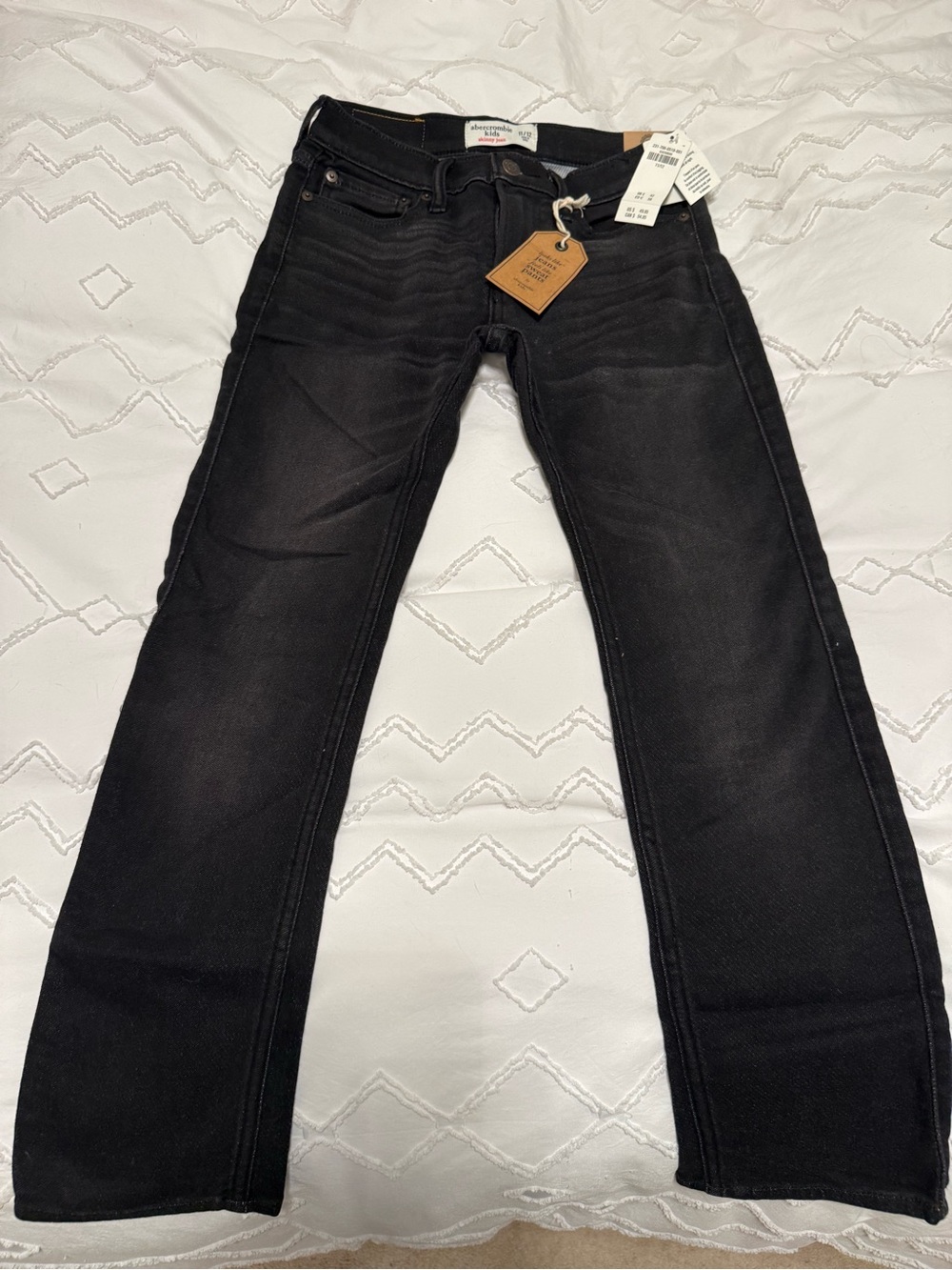 abercrombie kids Black Slim Straight Jeans